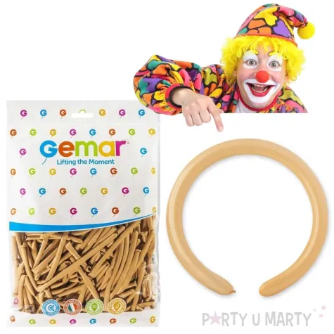 balony modeliny classic 260 cieliste gemar 100 szt