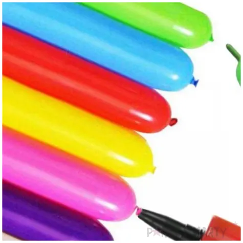 balony modeliny classic 260 pompka i marker mix 50 szt