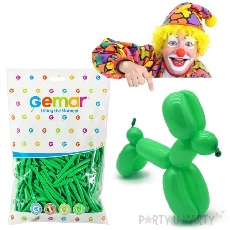 balony modeliny classic 260 zielone gemar 100 szt