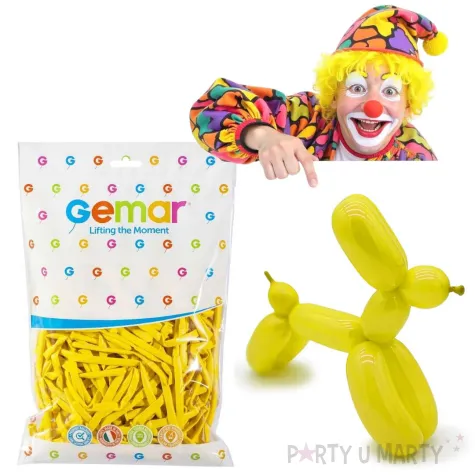 balony modeliny classic 260 zolte gemar 100 szt