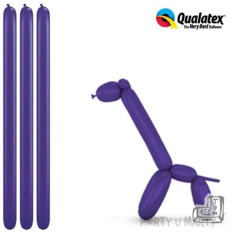 balony modeliny qualatex 260 fioletowe 100 szt