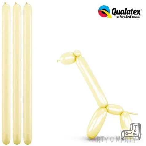 balony modeliny qualatex 260 kremowe 100 szt