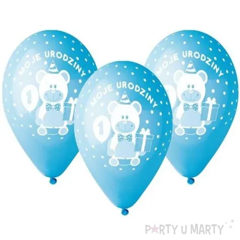 balony moje 1 urodziny blekitne gemar 12 5 szt