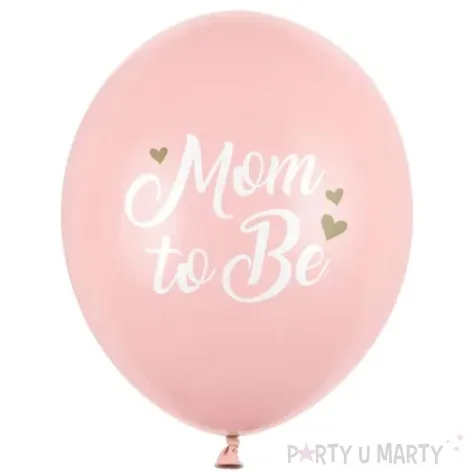 balony mom to be rozowy partydeco 12 6 szt