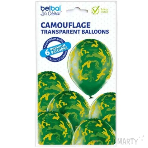 balony moro kamulfaz militarny pastel mix belbal 12 6 szt