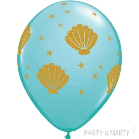 balony morska muszelka qualatex 11 6 szt