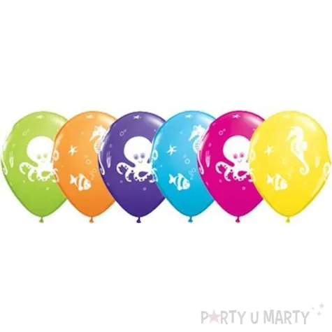 balony morskie stwory mix qualatex 11 25 szt