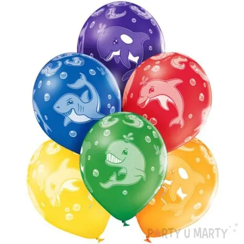 balony morskie zwierzeta pastel mix belbal 12 6 szt