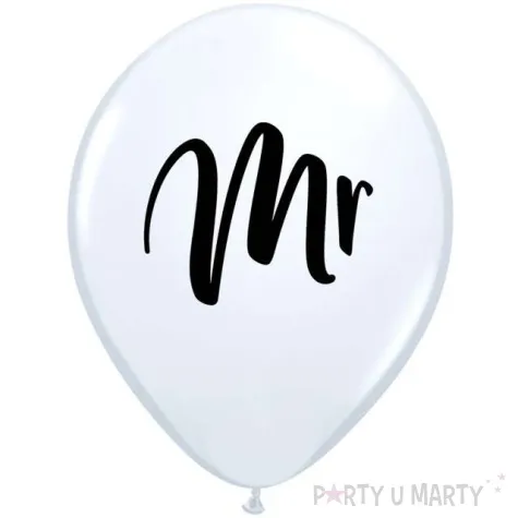 balony mr biale qualatex 11 25 szt