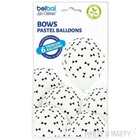 balony muszki pastel bialy belbal 12 6 szt
