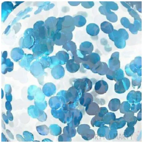 balony niebieskie konfetti transparentne dekoracjepolska 12 5 szt