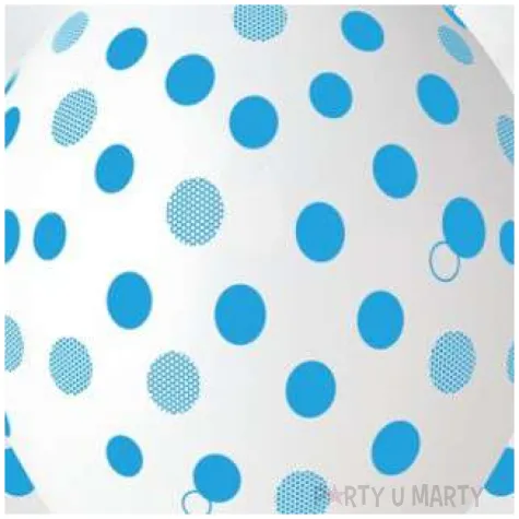 balony niebieskie kropki transparent gemar 12 5 szt