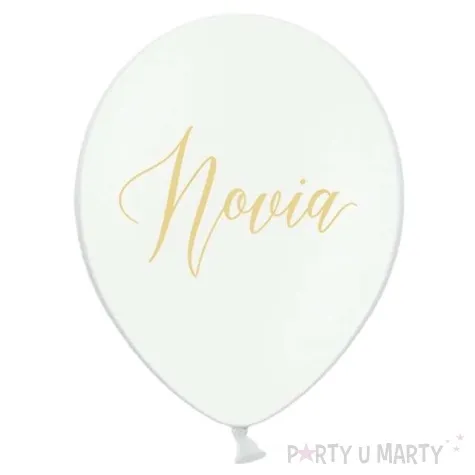 balony novio novia vivan los novios pastel biale 12 strong 6 szt