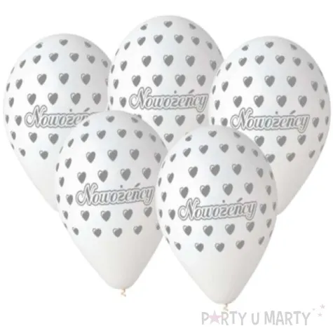 balony nowozency biale gemar 12 5 szt