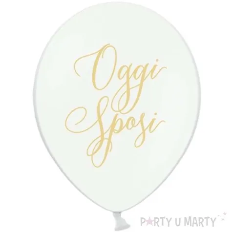 balony oggi sposi nowozency pastel biale 12 strong 50 szt