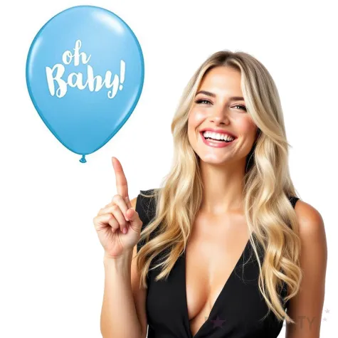 balony oh baby niebieskie qualatex 11 25 szt