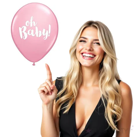 balony oh baby rozowe qualatex 11 25 szt