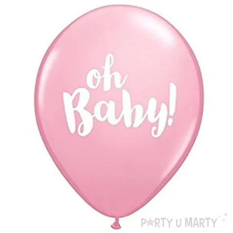balony oh baby rozowe qualatex 11 25 szt