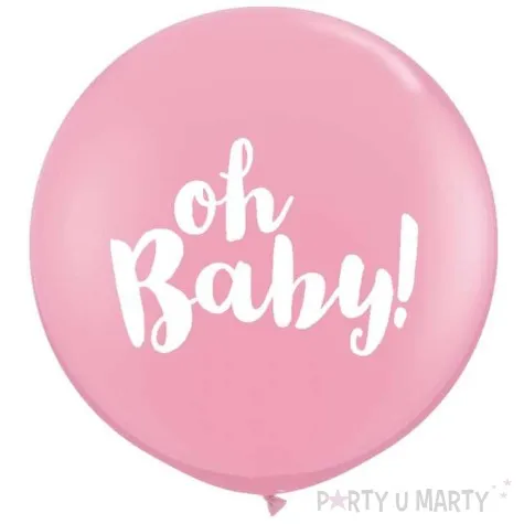 balony oh baby rozowy qualatex 36 2 szt