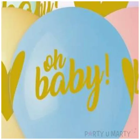 balony oh baby z sercem 13 gemar 5 szt