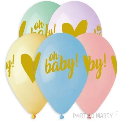 balony oh baby z sercem 13 gemar 5 szt