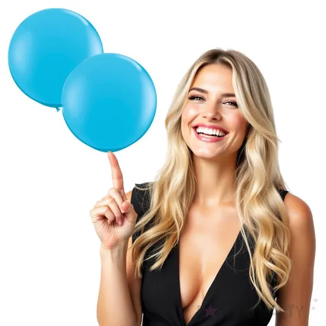 balony okragle blekitne qualatex 36 2 szt