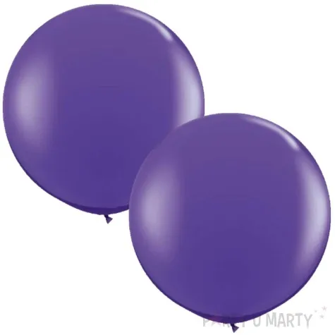 balony okragle fioletowe qualatex 36 2 szt