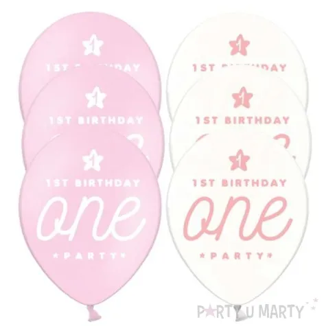 balony one baby pink mix 12 strong 6 szt