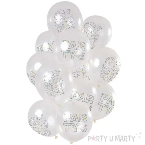 balony origami party transparentne folat 12 12 szt