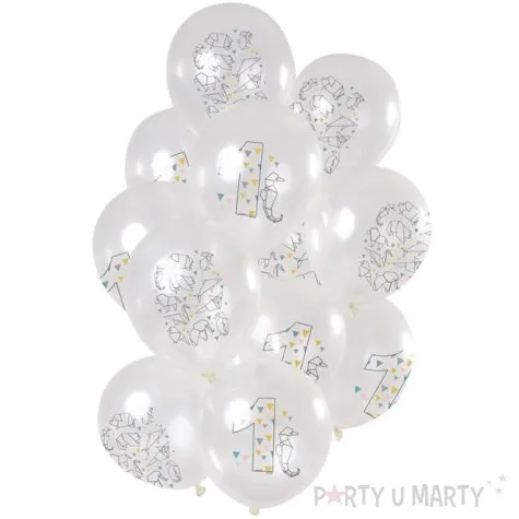 balony origami roczek transparentne folat 12 12 szt