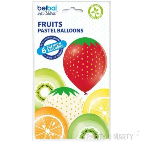 balony owoce mix belbal 12 6 szt