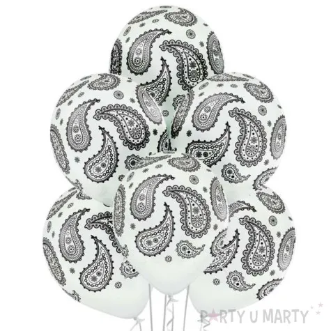 balony paisley pastel bialy belbal 12 6 szt