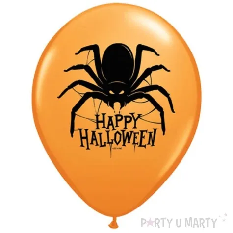 balony pajak halloween pomaranczowe pastel qualatex 11 25 szt