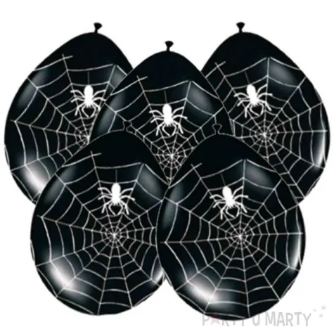 balony pajeczyna czarne folat 12 8 szt