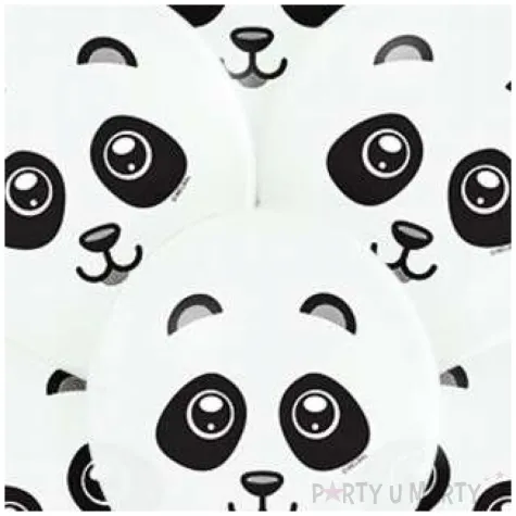 balony panda biale belbal 12 6 szt