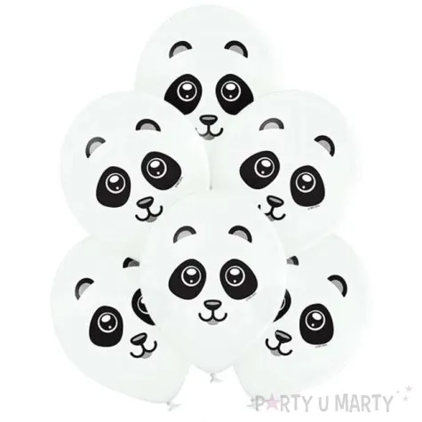balony panda biale belbal 12 6 szt