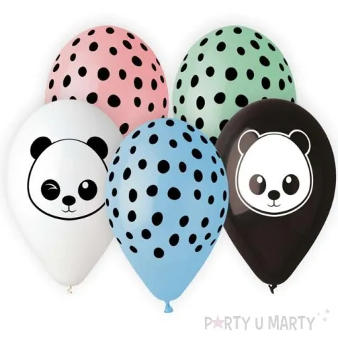 balony panda mix gemar 13 5 szt