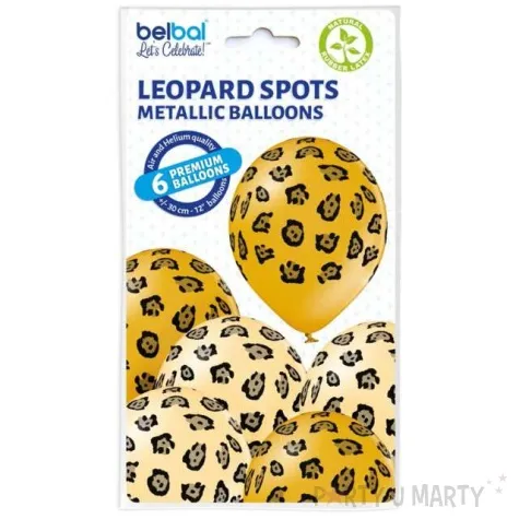 balony panterka metalik mix belbal 12 6 szt
