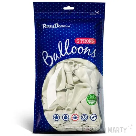 balony pastel biale 9 strong 20 szt