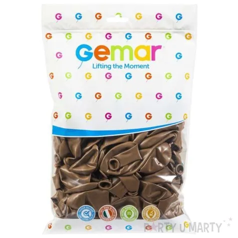balony pastel brazowe kawowe gemar 12 100 szt