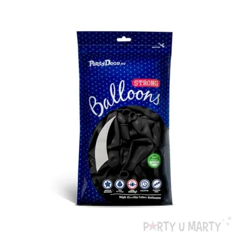 balony pastel czarne 12 strong 50 szt
