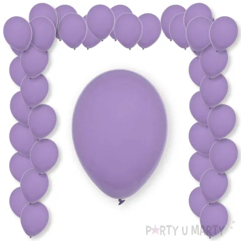 balony pastel floral decomex fioletowy jasny 9 100 szt