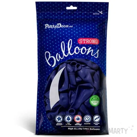 balony pastel granatowe 9 strong 10 szt
