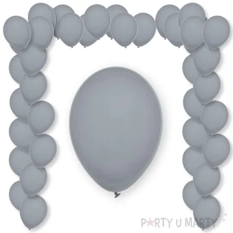 balony pastel gray decomex szary 9 100 szt