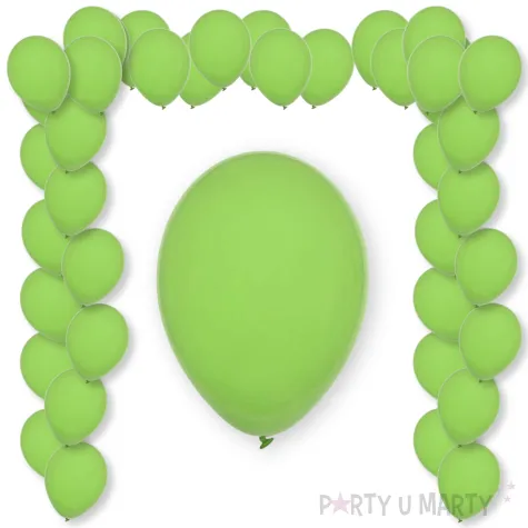 balony pastel lime green decomex zielony jasny 11 100 szt