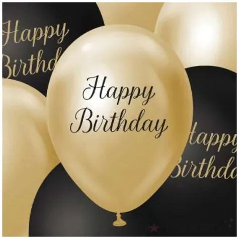 balony pastel metalik mix happy birthday zloty czarny godan 12 7 szt