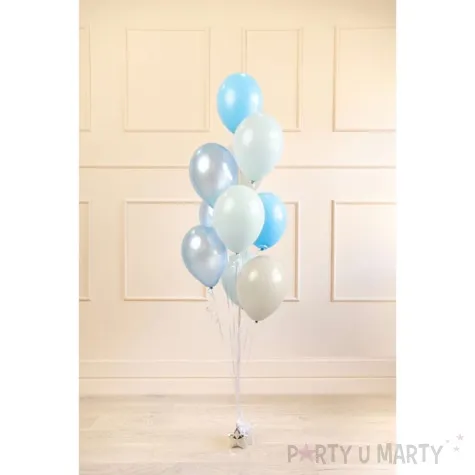 balony pastel metalik mix niebieski partydeco 12 10 szt