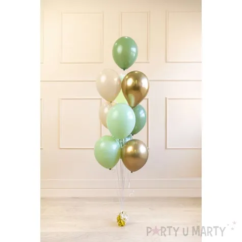 balony pastel metalik mix zielony partydeco 12 10 szt