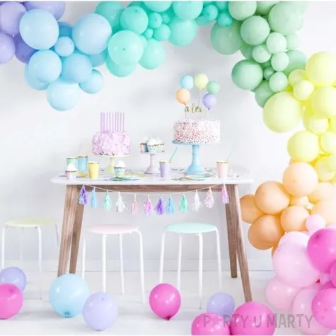 balony pastel mietowe jasne 11 strong 50 szt