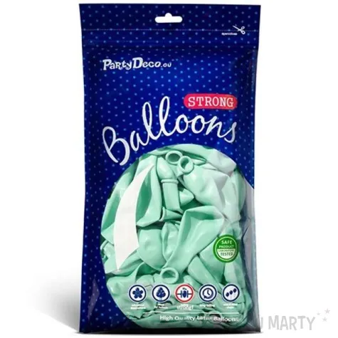balony pastel mietowe jasne strong 11 100 szt